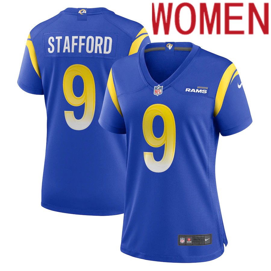 Women Los Angeles Rams #9 Matthew Stafford Nike Royal Game NFL Jersey